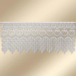 Stickerei-Scheibengardine Dara modern Musterbild golden