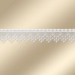 Stickerei-Scheibengardine Jara modern Musterbild golden