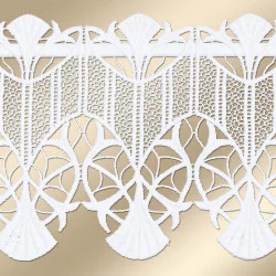 Spitzengardine Ranka mit weißer Stickerei Detailbild