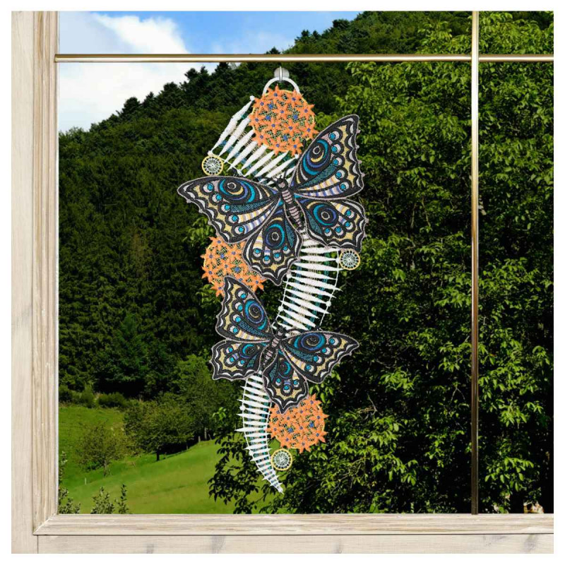 Fensterbild Schmetterlinge Dekobeispiel