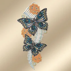 Spitzenbild Schmetterlinge vor einem Hintergrund