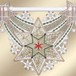 Scheibengardine Sternenglanz Detailansicht