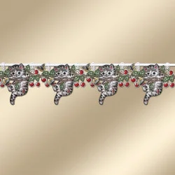 Stickerei-Kurzgardine Kätzchen Musteransicht