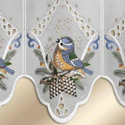 Panneaux Wintervögel 35 cm hoch Detailbild Stickerei