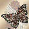 Fensterdekoration mit Schmetterlingen Detailbild Stickerei