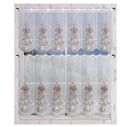 Halbtransparente Scheibengardine mit Glocken Dekobeispiel