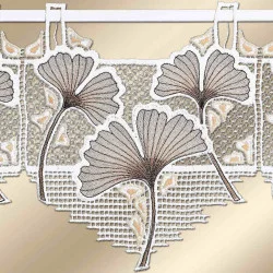 Spitzenkante Giovanni Ginko aus Plauener Stickerei Detailansicht