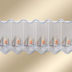 Scheibengardine Segeln in den Sonnenuntergang 35 cm Musterbild