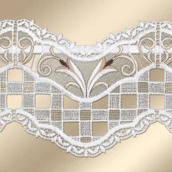 Stangendeko Lina mit Ornamenten in beige-braun Detailansicht