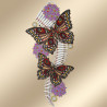 Fensterbild Schmetterlinge in lila Musterbild