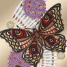 Fensterdeko mit Schmetterlingen Detailbild Spitze