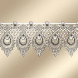 Stickerei-Scheibengardine Hilda Musteransicht Ornamente