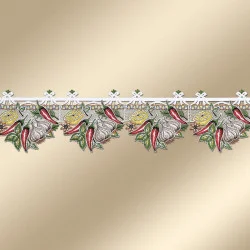 Gestickter Mini-Scheibenhänger Gemüsegarten Stangendeko