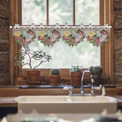 Küchengardine Gemüsegarten Dekobeispiel