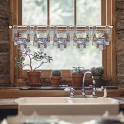 Küchengardine Kaffeepause Dekobeispiel