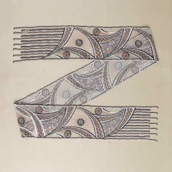 Halstuch Kiona in beige-braun Musterbild