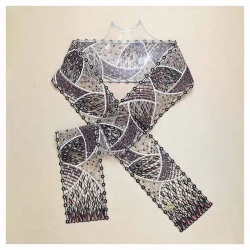 Spitzenschal Ribana aus Plauener Spitze in Merlot