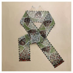 Spitzenschal Ribana aus Plauener Spitze in Kiwi