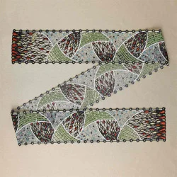 Halstuch Kiona in gelb-türkis Musterbild