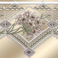 Scheibengardine Aurora aus Plauener Stickerei Detailansicht