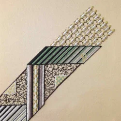 Gestickte Muster als Schal Zaltana Details Plauener Spitze