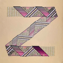 Halstuch Zaltana in rosa-schwarz Musterbild