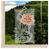 Fensterbild mit Rose in karamell Dekobeispiel