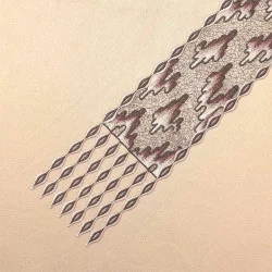 Gestickte Muster als Schal Atsila Details Plauener Spitze