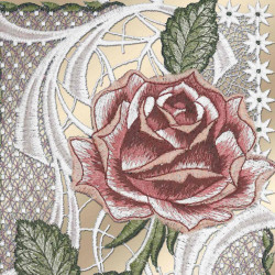 Fensterdeko Rose in altrosa Detailbild Spitze