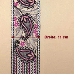 Spitzenschal Pakuna in Malve Breite dargestellt
