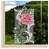 Fensterbild mit Rose in rosa Dekobeispiel