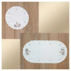 Tischdeko Set Häschen im Gras in weiß alle Größen