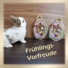 Fensterbilder für Frühlings-Vorfreude mit Kaninchen dekoriert
