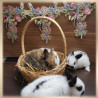 Stangendeko Osterwiese mit Hase dekoriert mit Kaninchen