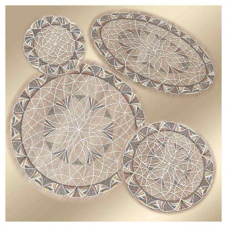 Tischdeko Set Joline in beige-taupe alle Größen