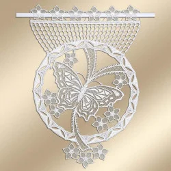 Stilvoller Flächenvorhang Blumenfalter Musterbild