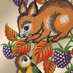 Fensterdeko Eichhörnchen und Vögelchen Detailbild Spitze