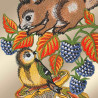 Fensterdeko Eichhörnchen und Vögelchen Detailbild Spitze