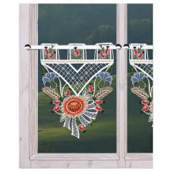 Kleinfenstergardine Emica Spätsommertraum mit Sonnenblume