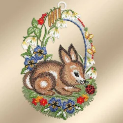 Spitzenbild Hase mit Käfer Musterbild