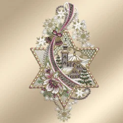 Spitzenbild Stern mit Kirche Musterbild