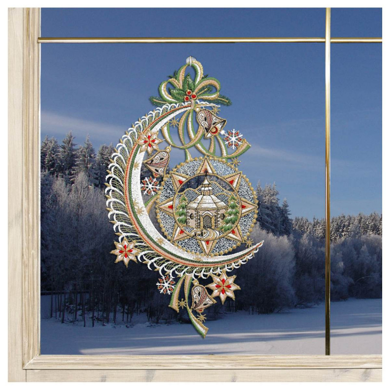 Winter-Fensterbild Mondkapelle beige Beispielbild am Fenster
