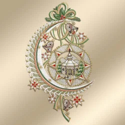 Spitzenbild Mondkapelle beige Musterbild