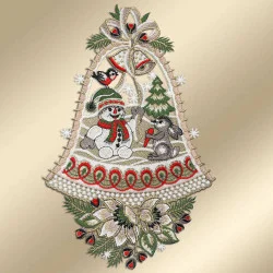 Spitzenbild Schneemann und Hase Musterbild