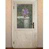 Fensterbild Orchidee lila als Deko für Türen