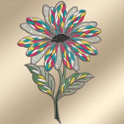 Spitzenbild Antonia groß Plauener Spitze bunt Musterbild