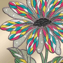 Fensterhänger Antonia groß Plauener Stickerei bunt Detailansicht