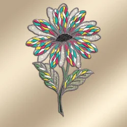 Spitzenbild Antonia klein Plauener Spitze bunt Musterbild