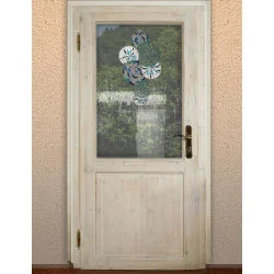 Fensterbild Miran blau-grün als moderne Dekoration für Türen