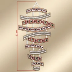Spitzenbild Tamaya in braun Musterbild mit Maßen
